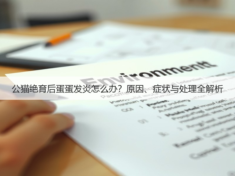 公猫绝育后蛋蛋发炎怎么办？原因、症状与处理全解析