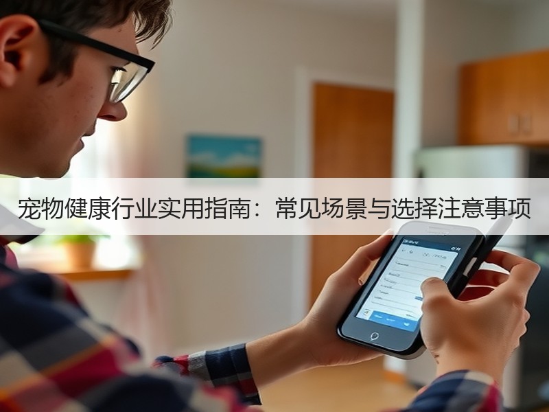 宠物健康行业实用指南：常见场景与选择注意事项