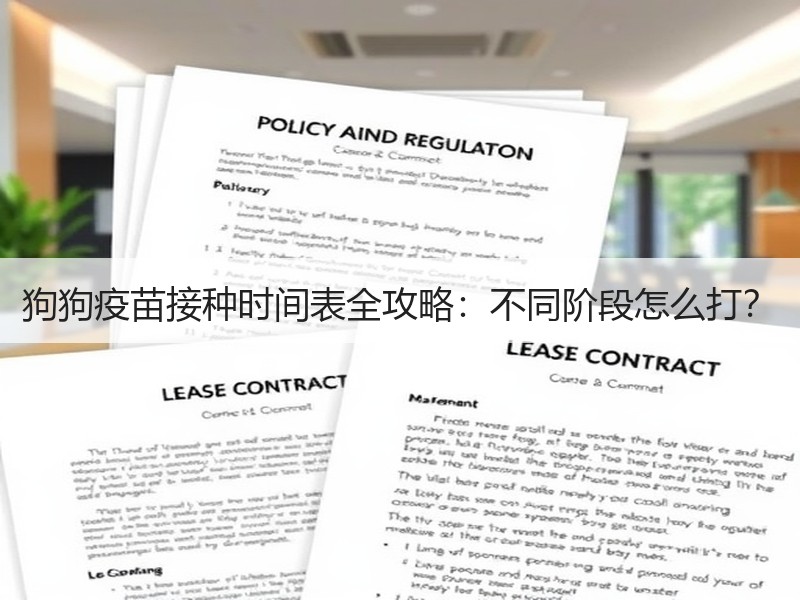 狗狗疫苗接种时间表全攻略：不同阶段怎么打？