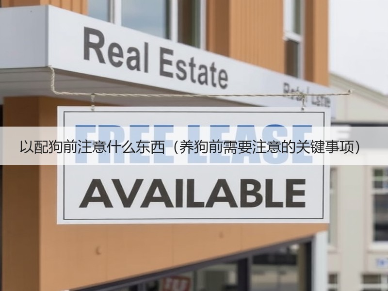 以配狗前注意什么东西（养狗前需要注意的关键事项）