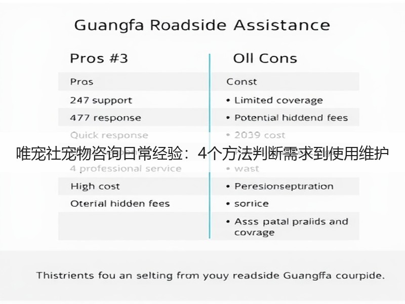 唯宠社宠物咨询日常经验：4个方法判断需求到使用维护