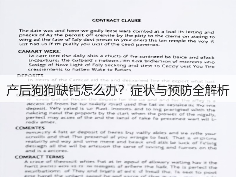 产后狗狗缺钙怎么办？症状与预防全解析