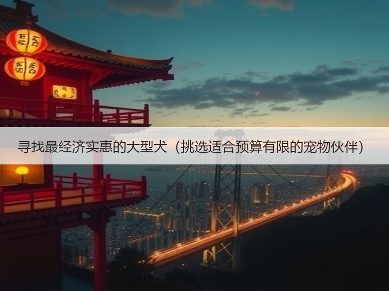 寻找最经济实惠的大型犬（挑选适合预算有限的宠物伙伴）