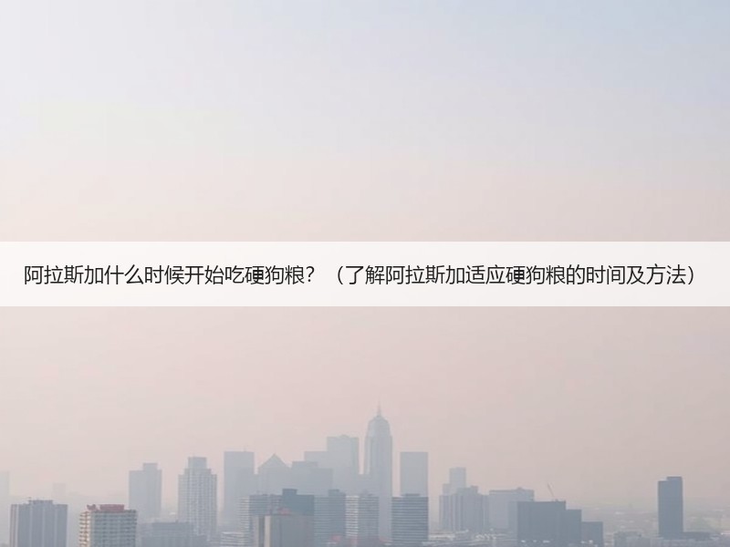 阿拉斯加什么时候开始吃硬狗粮？（了解阿拉斯加适应硬狗粮的时间及方法）