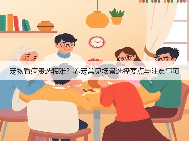 宠物看病贵选粮难？养宠常见场景选择要点与注意事项