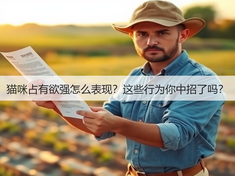 猫咪占有欲强怎么表现？这些行为你中招了吗？