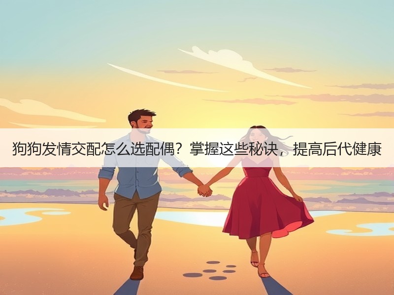 狗狗发情交配怎么选配偶？掌握这些秘诀，提高后代健康