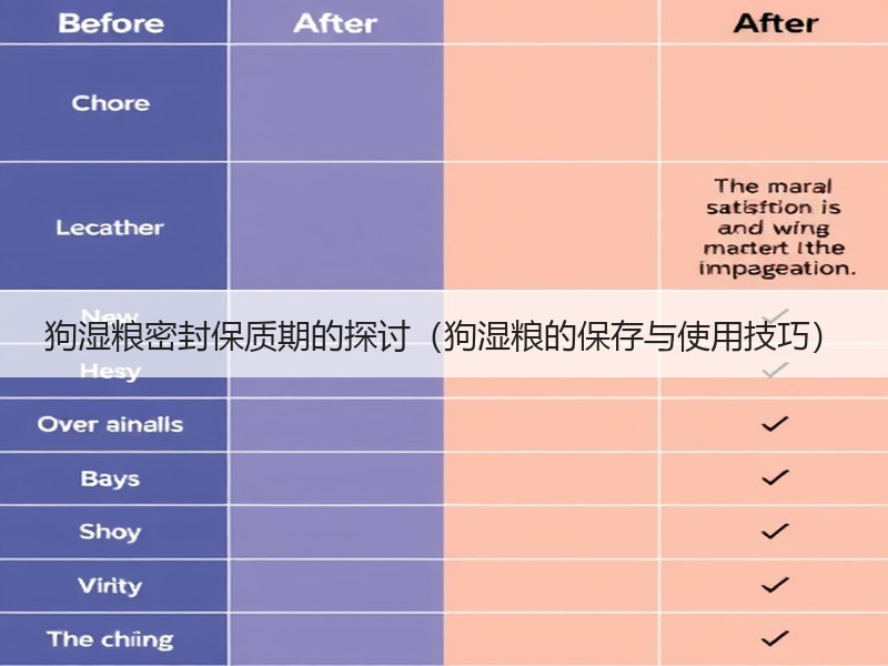 狗湿粮密封保质期的探讨（狗湿粮的保存与使用技巧）