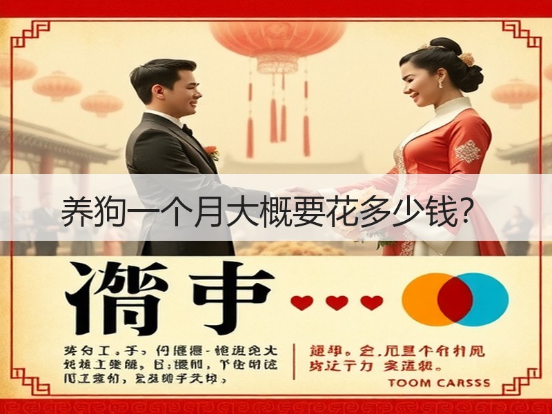 养狗一个月大概要花多少钱？