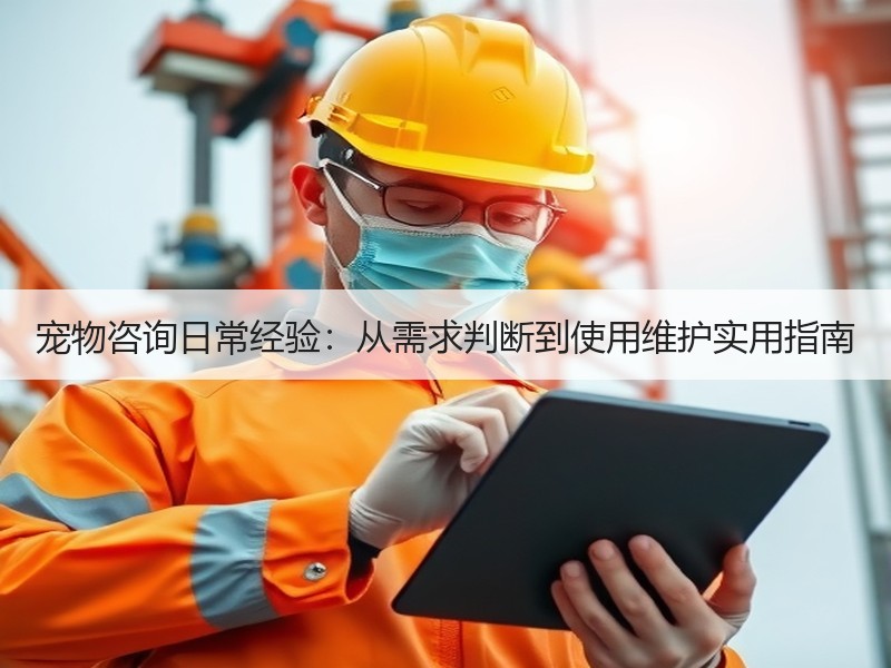 宠物咨询日常经验：从需求判断到使用维护实用指南