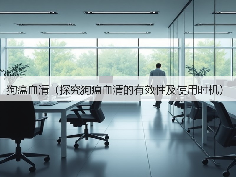 狗瘟血清（探究狗瘟血清的有效性及使用时机）